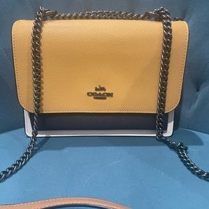 Kate Spade Carson Convertible Crossbody Colorblock Bag-Gold, black, pink, white